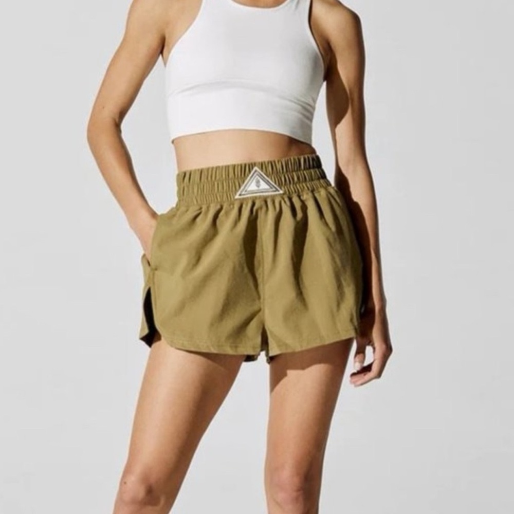 FP Movement Green Athletic Shorts Elastic Waist